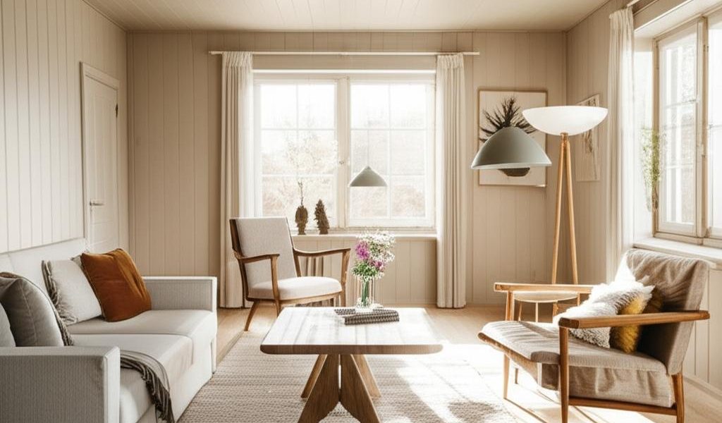 Minimalistyczny salon w stylu skandynawskim: stwórz oazę światła i harmonii