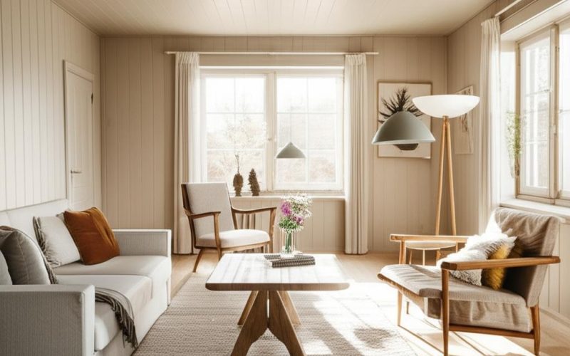 Minimalistyczny salon w stylu skandynawskim: stwórz oazę światła i harmonii