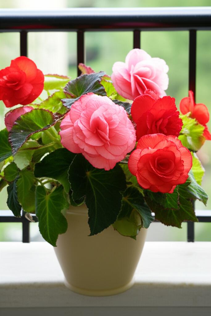 4. Begonia bulwiasta (Begonia tuberhybrida)