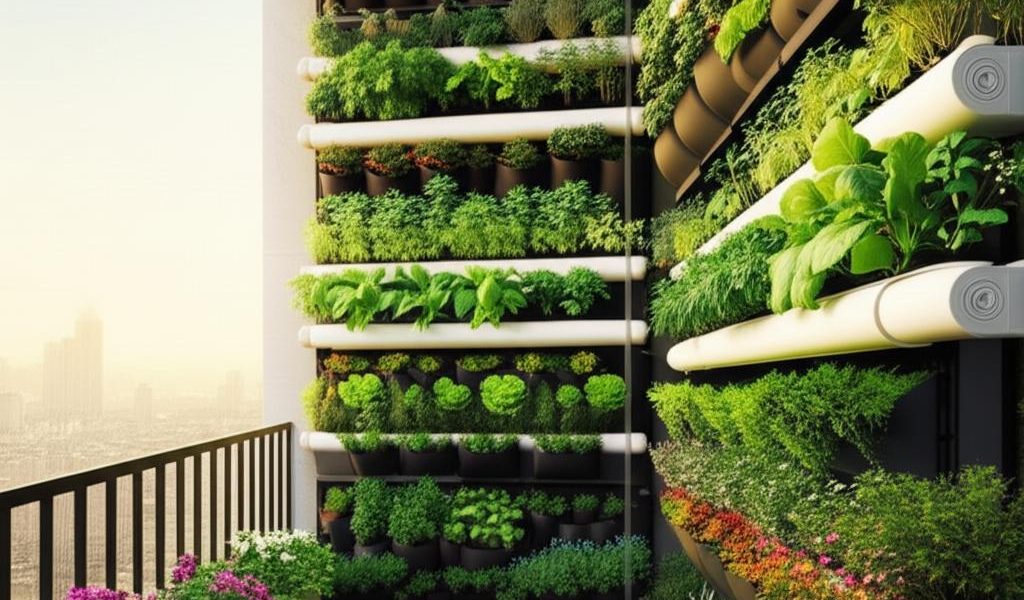 Balkon w pionie: porównanie 7 systemów uprawy roślin w małej przestrzeni
