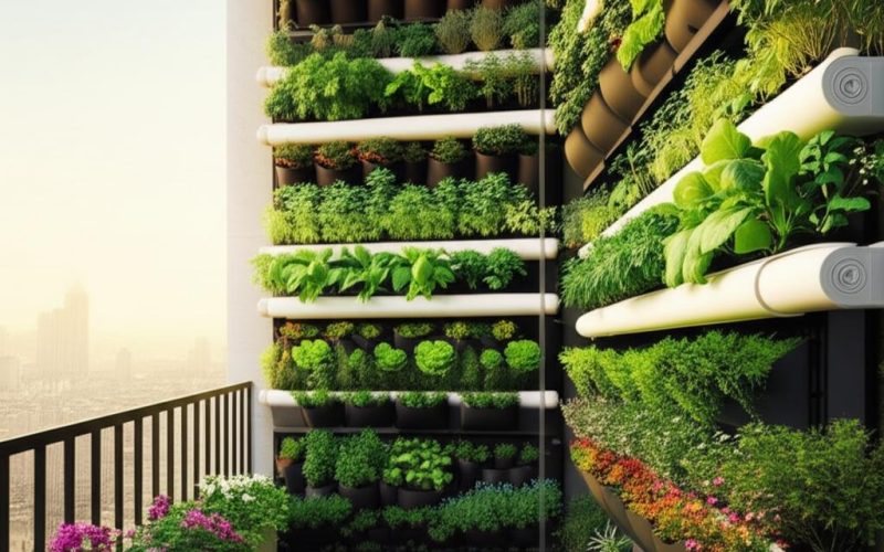 Balkon w pionie: porównanie 7 systemów uprawy roślin w małej przestrzeni