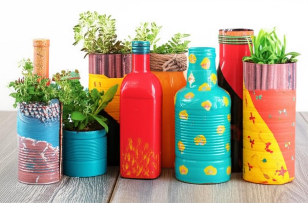 7 pomysłów na DIY wazony i doniczki z recyklingu