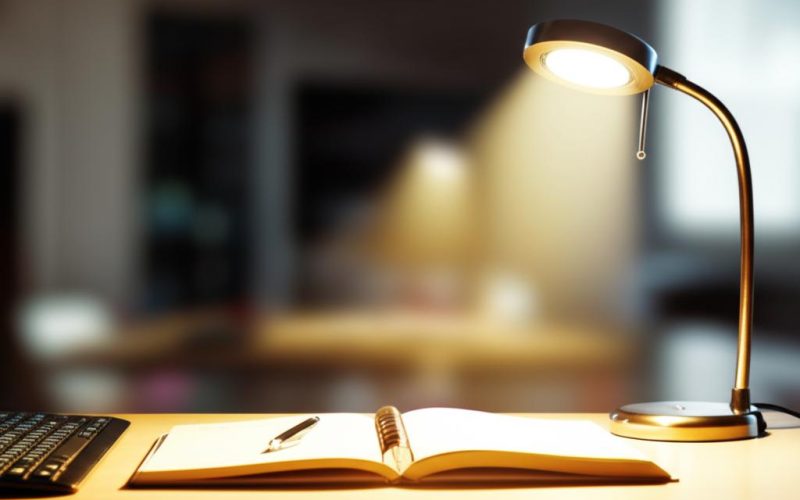 Oświetlenie biurka w domowym biurze: jak rozmieścić lampy, by chronić wzrok i zwiększyć koncentrację?