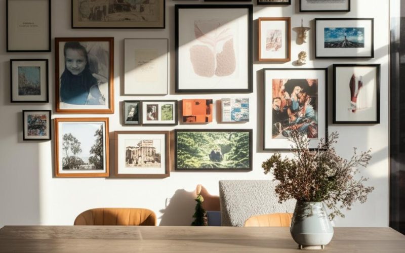 Galeria ścienna w jadalni: Porównanie rozwiązań dla ściany wspomnień i inspiracji